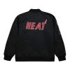 MITCHELL & NESS NBA LIGHTWEIGHT SATIN BOMBER VINTAGE LOGO MIAMI HEAT XL