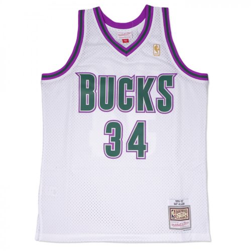 MITCHELL & NESS MILWAUKEE BUCKS 96-97 RAY ALLEN #34 SWINGMAN 2.0 JERSEY WHITE