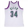 MITCHELL & NESS MILWAUKEE BUCKS 96-97 RAY ALLEN #34 SWINGMAN 2.0 JERSEY WHITE