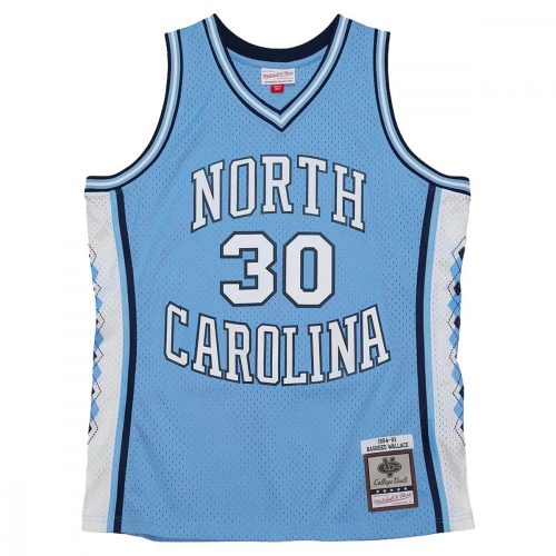 MITCHELL & NESS UNIVERSITY OF NORTH CAROLINA RASHEED WALLACE Dark Jersey Light Blue