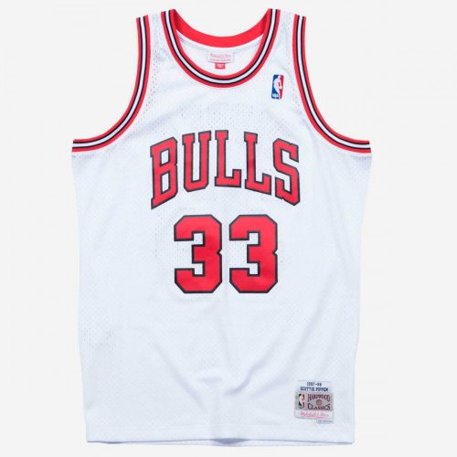 MITCHELL & NESS CHICAGO BULLS SCOTTIE PIPPEN #33 SWINGMAN 2.0 JERSEY WHITE