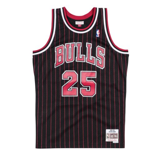 MITCHELL & NESS CHICAGO BULLS STEVE KERR 95-96' #25 ALT. SWINGMAN 2.0 JERSEY BLACK PINSTRIPE