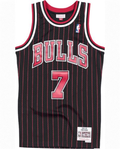 MITCHELL & NESS CHICAGO BULLS TONI KUKOC 1995-96' #07 SWINGMAN 2.0 JERSEY BLACK