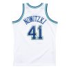 MITCHELL & NESS DALLAS MAVERICKS DIRK NOWITZKI #41 SWINGMAN JERSEY WHITE/WHITE