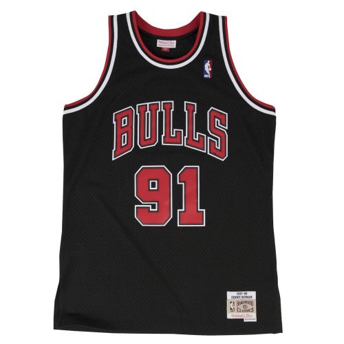 MITCHELL & NESS NBA CHICAGO BULLS DENNIS RODMAN SWINGMAN JERSEY BLACK