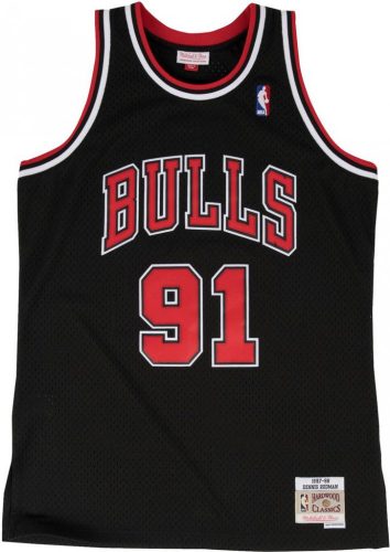 MITCHELL & NESS NBA CHICAGO BULLS DENNIS RODMAN #91 SWINGMAN JERSEY BLACK/RED