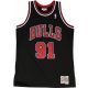 MITCHELL & NESS NBA CHICAGO BULLS DENNIS RODMAN 1997-98' #91 SWINGMAN 2.0 JERSEY BLACK/RED