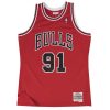 MITCHELL & NESS NBA CHICAGO BULLS DENNIS RODMAN SWINGMAN JERSEY SCARLET