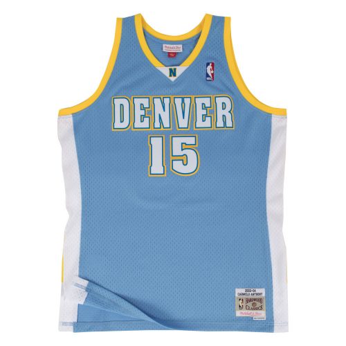 MITCHELL & NESS DENVER NUGGETS CARMELO ANTHONY #15 SWINGMAN 2.0 JERSEY BLUE