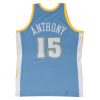 MITCHELL & NESS DENVER NUGGETS CARMELO ANTHONY #15 SWINGMAN 2.0 JERSEY BLUE