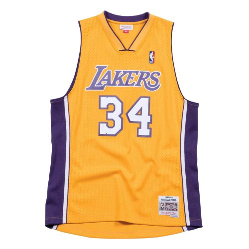 MITCHELL & NESS LOS ANGELES LAKERS SHAQUILLE O'NEAL 99-00' SWINGMAN 2.0 JERSEY LIGHT GOLD