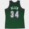 MITCHELL & NESS MILWAUKEE BUCKS'96 RAY ALLEN #34 SWINGMAN 2.0 JERSEY GREEN/PURPLE