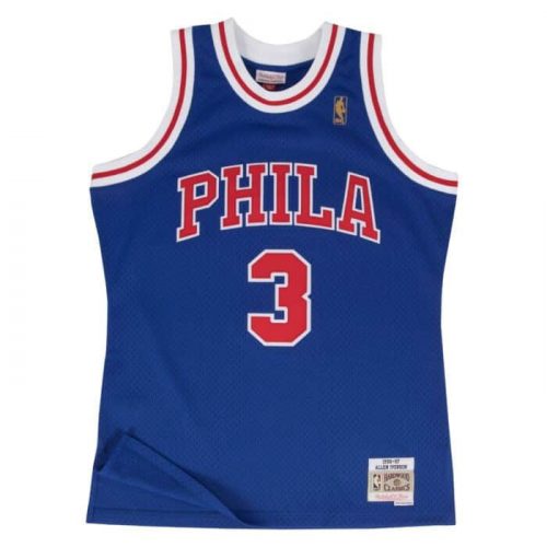 MITCHELL & NESS PHILADELPHIA 76ERS ALLEN IVERSON #3 SWINGMAN 2.0 JERSEY RED/ROYAL