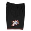 MITCHELL & NESS NBA SWINGMAN ROAD SHORTS PHILADELPHIA 76ERS 00-01 BLACK L