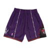 MITCHELL & NESS NBA TORONTO RAPTORS SWINGMAN ROAD SHORTS 98-99 PURPLE XL