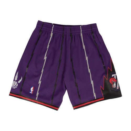 MITCHELL & NESS NBA TORONTO RAPTORS SWINGMAN ROAD SHORTS 98-99 PURPLE XL