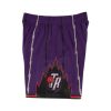 MITCHELL & NESS NBA TORONTO RAPTORS SWINGMAN ROAD SHORTS 98-99 PURPLE XL