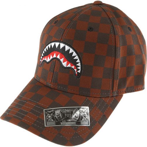 SPRAYGROUND SMOOTH CHECK CAP BROWN