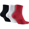 Jordan Jumpman High-Intensity Quarter Sock (3 Pair) BLACK/WHITE/GYM RED