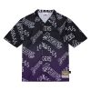 MITCHELL & NESS NBA DESTINATION LEISURE BUTTON UP SHIRT Los Angeles Lakers Purple M