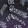 MITCHELL & NESS NBA DESTINATION LEISURE BUTTON UP SHIRT Los Angeles Lakers Purple M