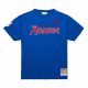 Mitchell & Ness NBA Premium Nickname Ss Tee Vintage Logo Philadelphia 76Ers Allen Iverson Blue XL