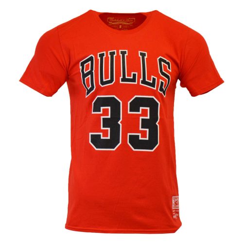 MITCHELL & NESS NBA CHICAGO BULLS LAST DANCE NUMBER 33 TEE RED