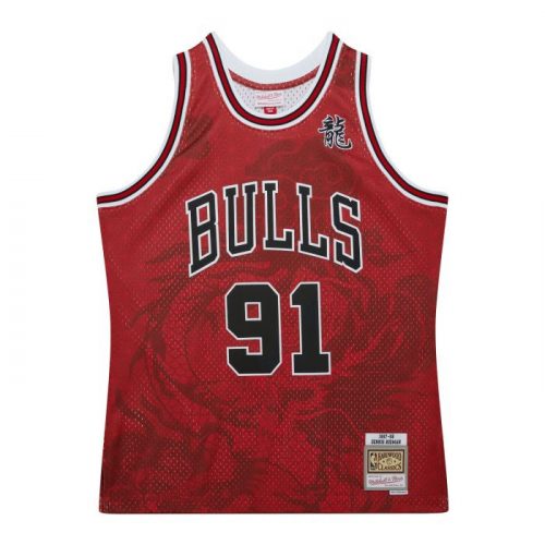 MITCHELL & NESS NBA ASIAN HERITAGE 6.0 FASHION SWINGMAN JERSEY CHICAGO BULLS 1997 DENNIS RODMAN RED XXL