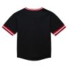 MITCHELL & NESS NBA FASHION MESH V-NECK VINTAGE LOGO CHICAGO BULLS BLACK