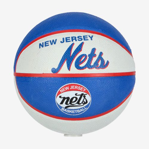 WILSON NBA TEAM RETRO MINI NEW JERSEY NETS BASKETBALL 3 BLUE/WHITE