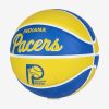 WILSON NBA TEAM RETRO MINI INDIANA PACERS BASKETBALL 3 ROYAL/YELLOW