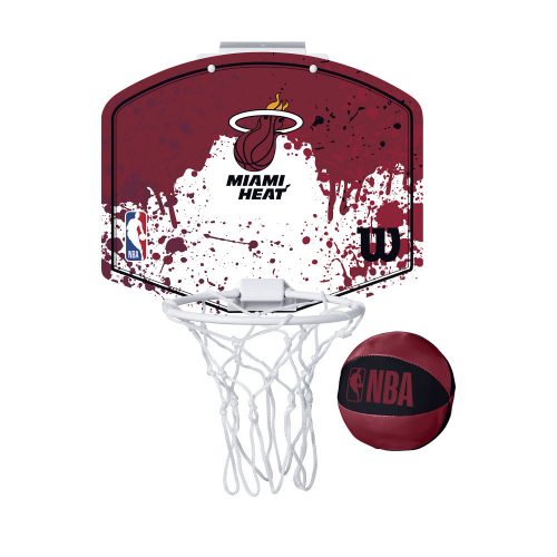 WILSON NBA TEAM MINI HOOP MIAMI HEAT MAROON/BLACK